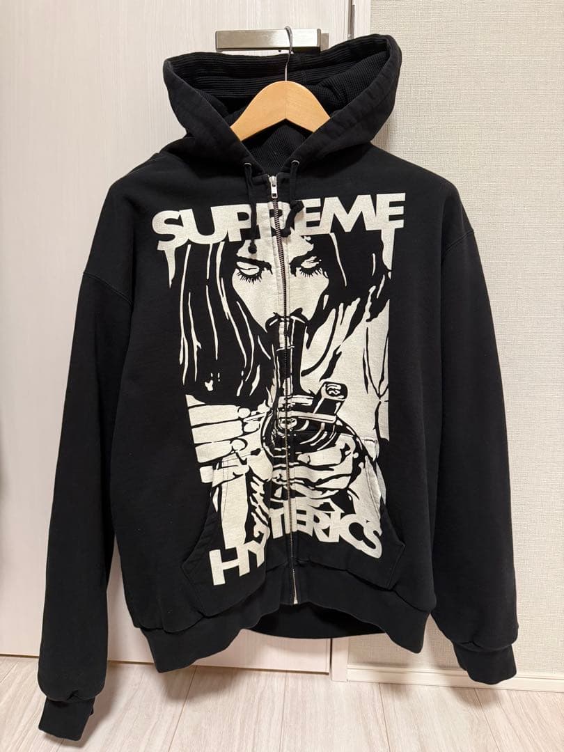 か*た様 Supreme hysteric glamour パーカー 黒 L - メルカリ