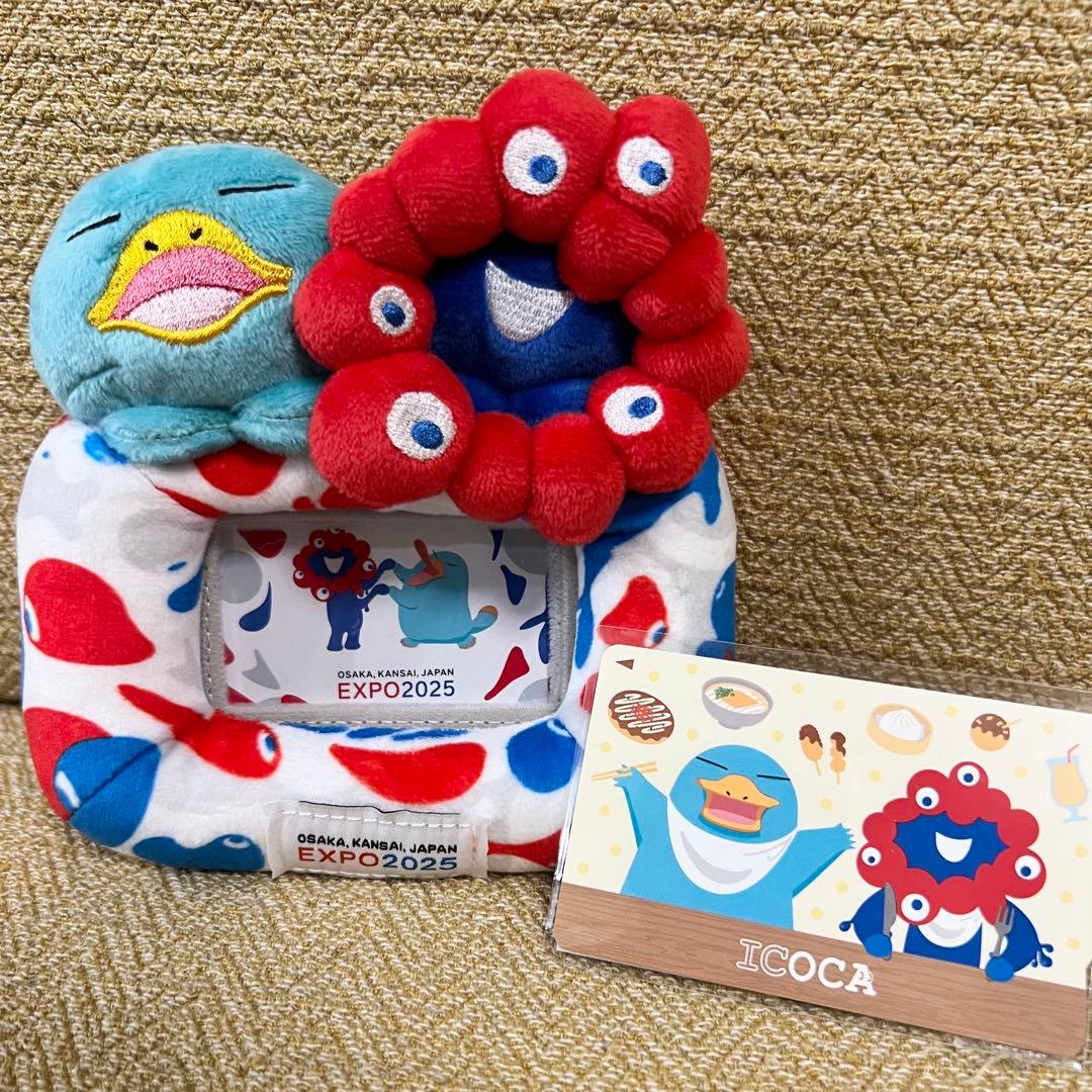 大阪万博会場】ミャクミャク×イコちゃんカードスタンド＆記念ICOCA