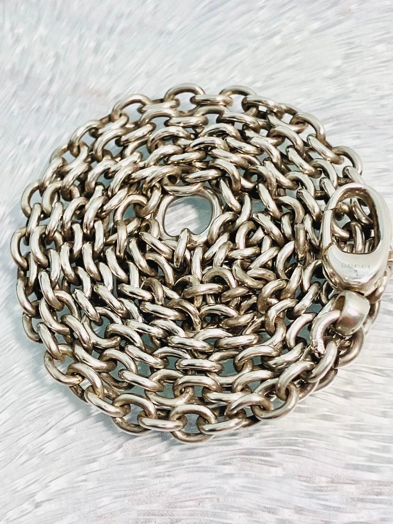 超美品】GUCCI オーバル チェーン ネックレス 男女兼用 SV925 - メルカリ