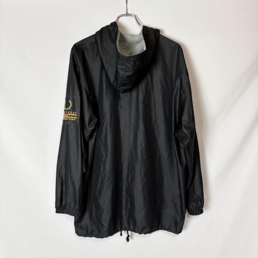 90s FRED PERRY フード付き コーチジャケット ナイロン 黒系 L - メルカリ