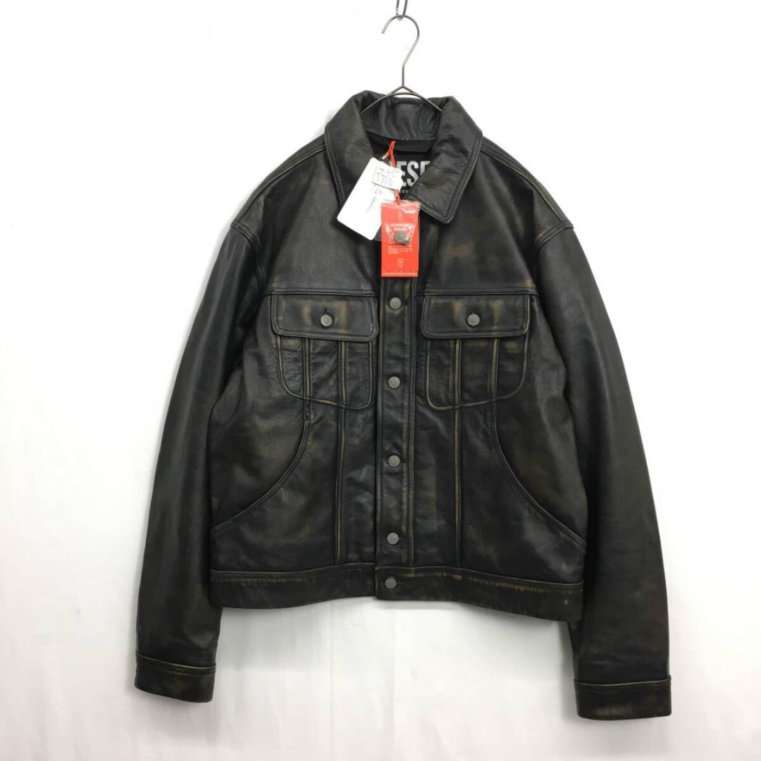 DIESEL L-RILEY GIACCA ヴィンテージ加工 レザージャケット - メルカリ