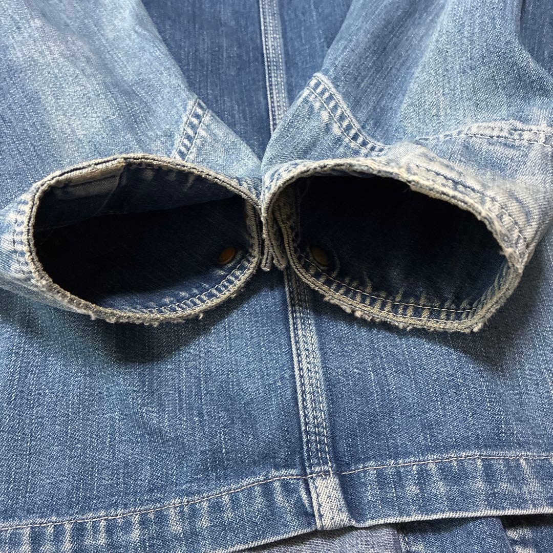 Lee 91-J デニム カバーオール 40 ハウスタグ ロングL 復刻 - メルカリ