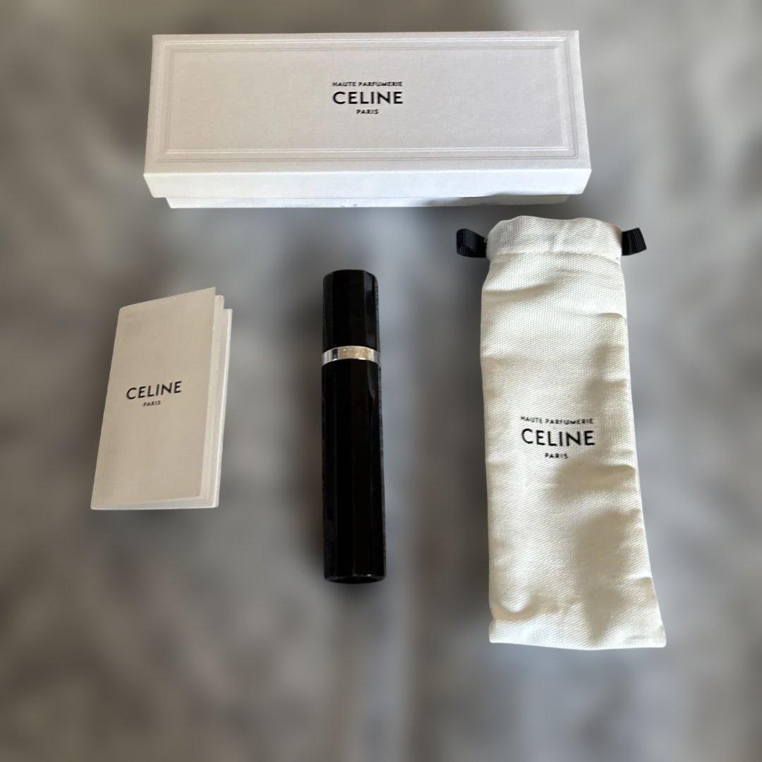 美品 CELINE トラベルスプレー アトマイザー 香水 ブラックおまけ付き