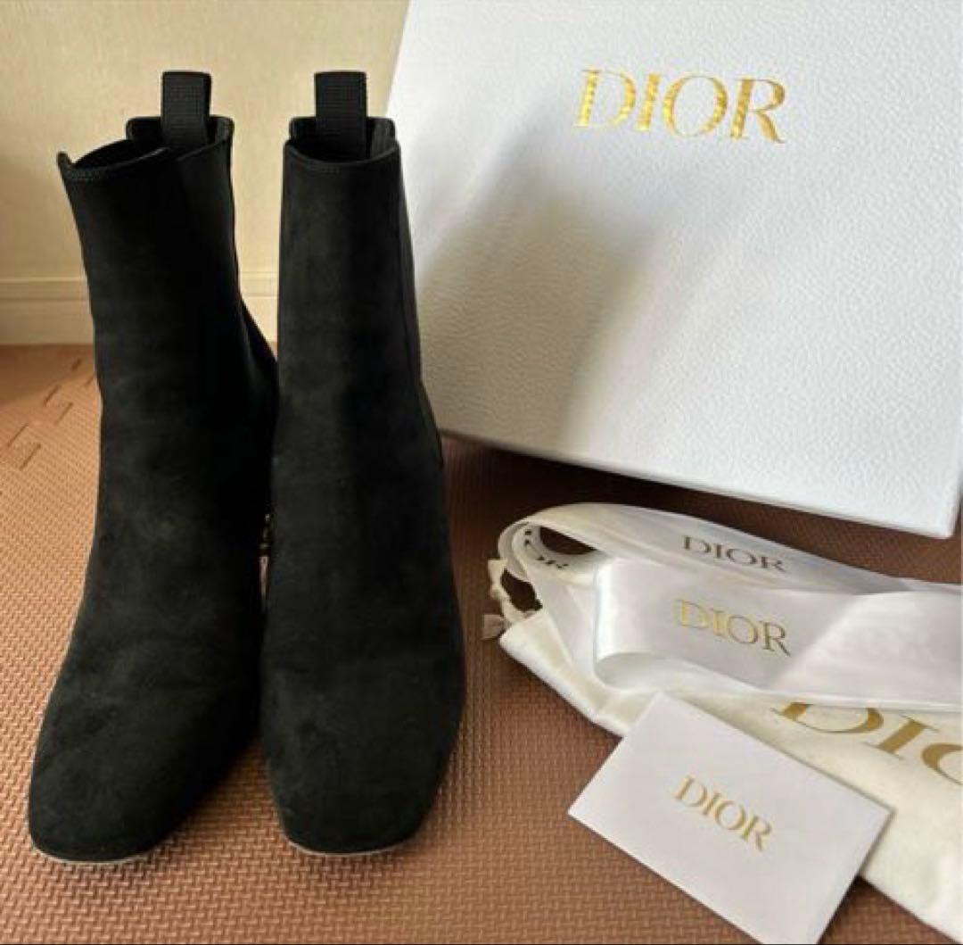 完売品】DIORクリスチャンディオールカナージュサイドゴアショートブーツ36