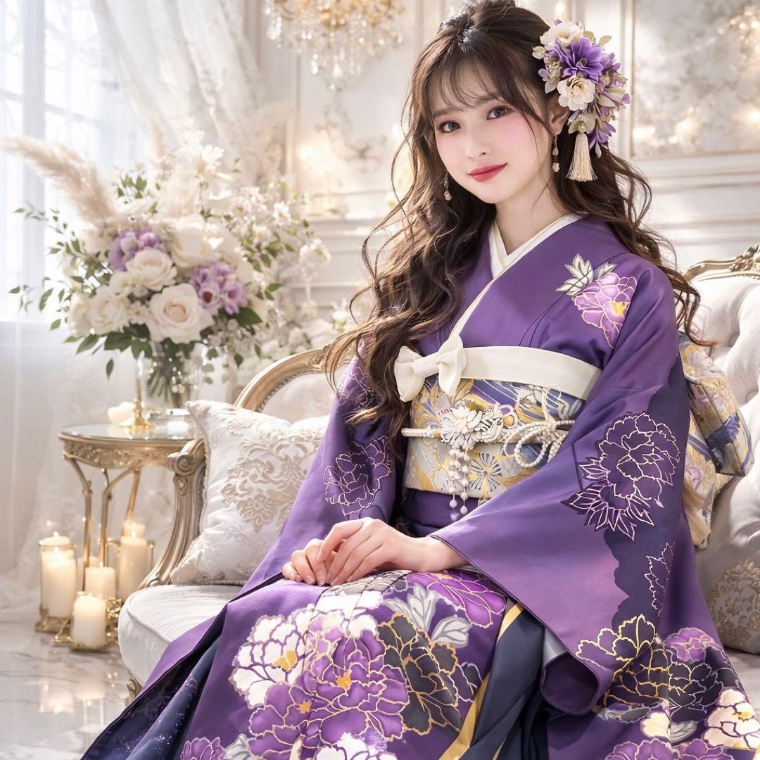 美品 牡丹 染分け 金彩 逸品 振袖 フルセット 振り袖 成人式 - メルカリ