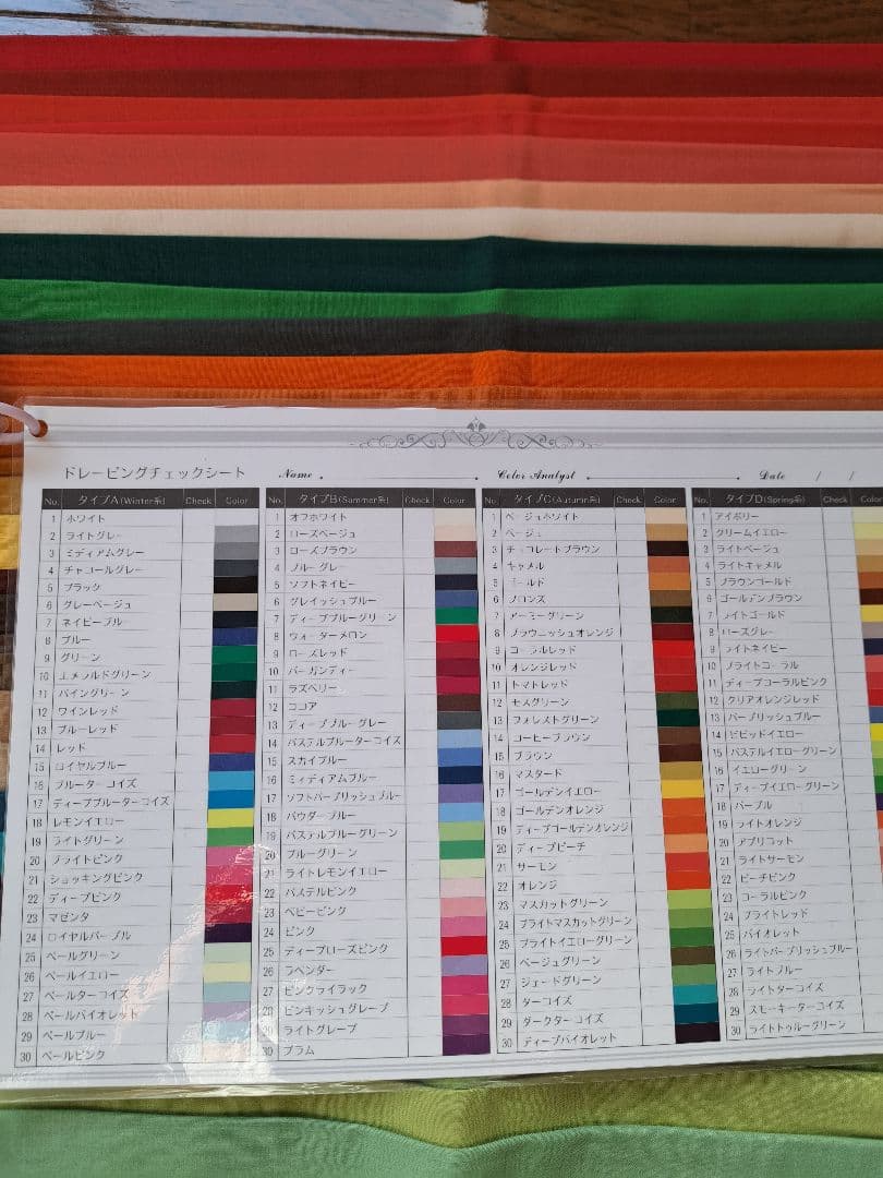 パーソナルカラードレープ152枚+ケープ2枚 - メルカリ