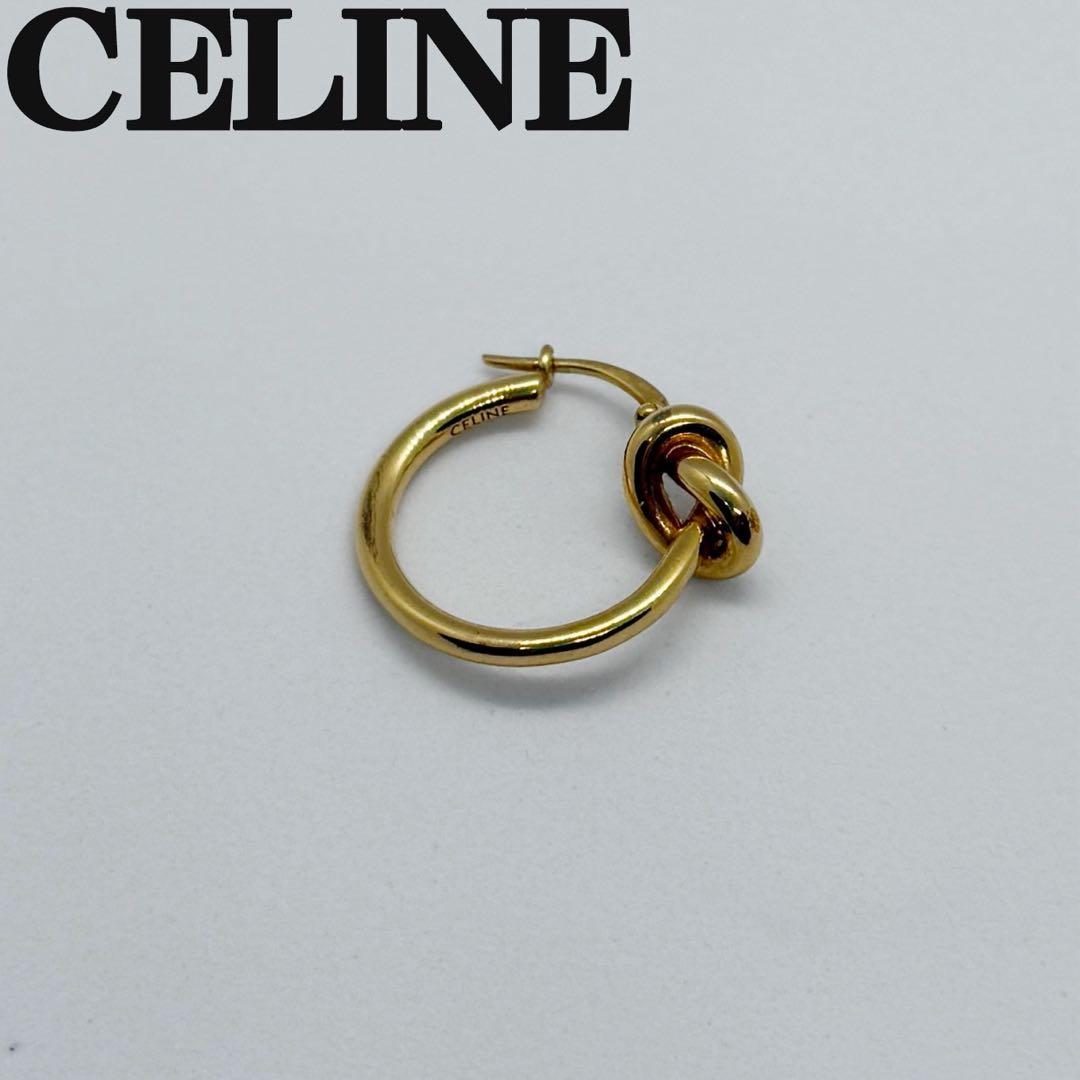 人気♡CELINE セリーヌ ノット スモール フープ ピアス ゴールド 片耳 CELINE】セリーヌ ノットスモールフープピアス (CELINE/ピアス