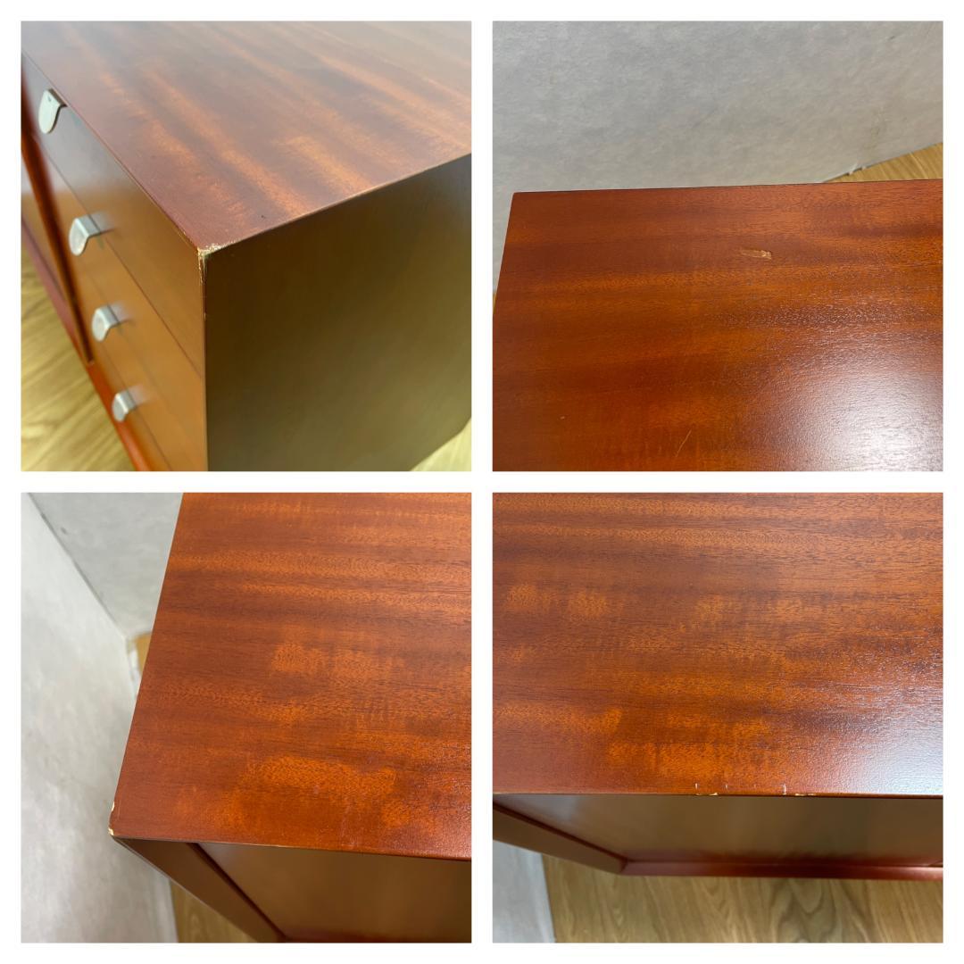 K☆182 北欧ヴィンテージ風チェスト マホガニー 傷・修復跡あり - メルカリ