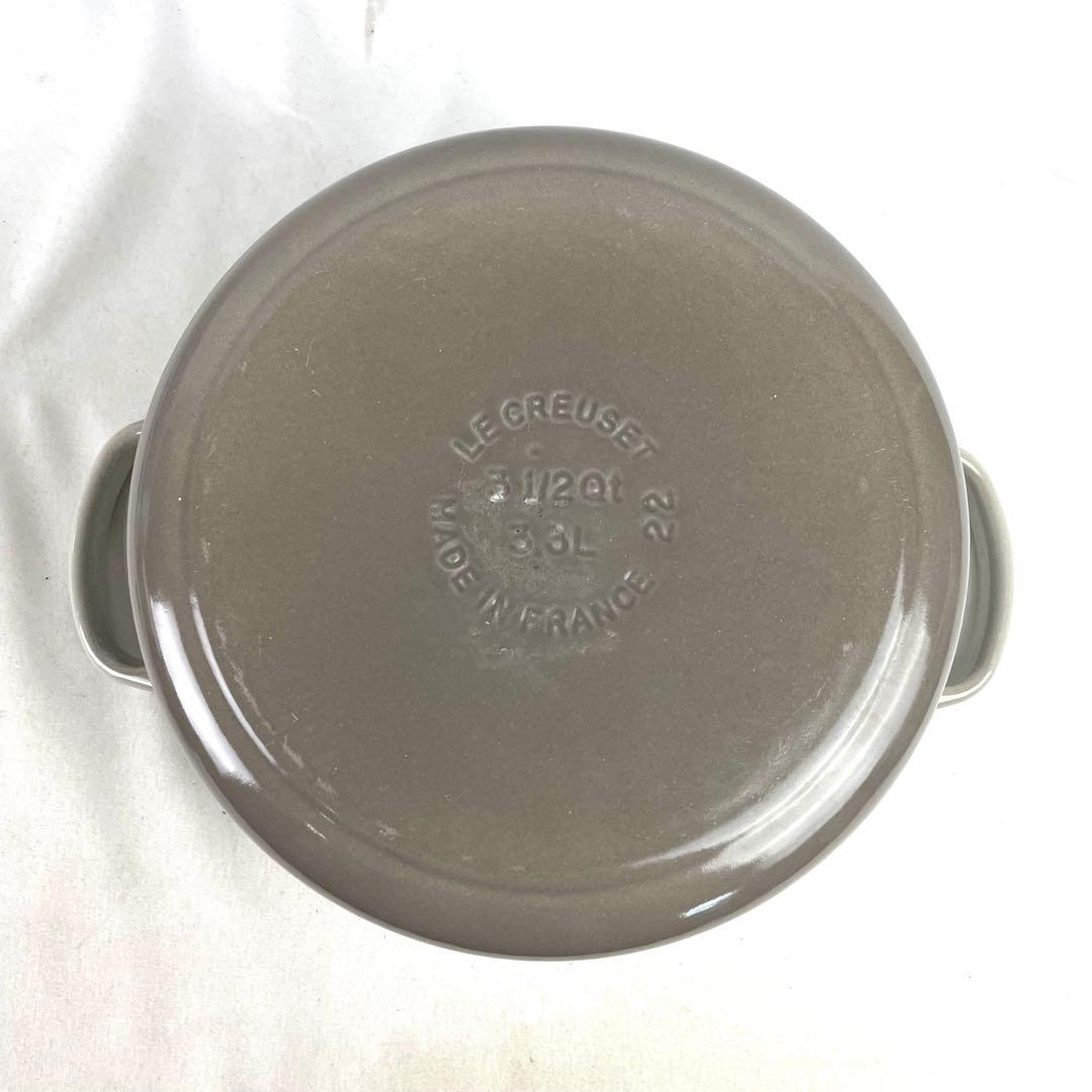 ル・クルーゼ 両手鍋 ココットロンド 22 3.3L 金 ゴールド つまみ