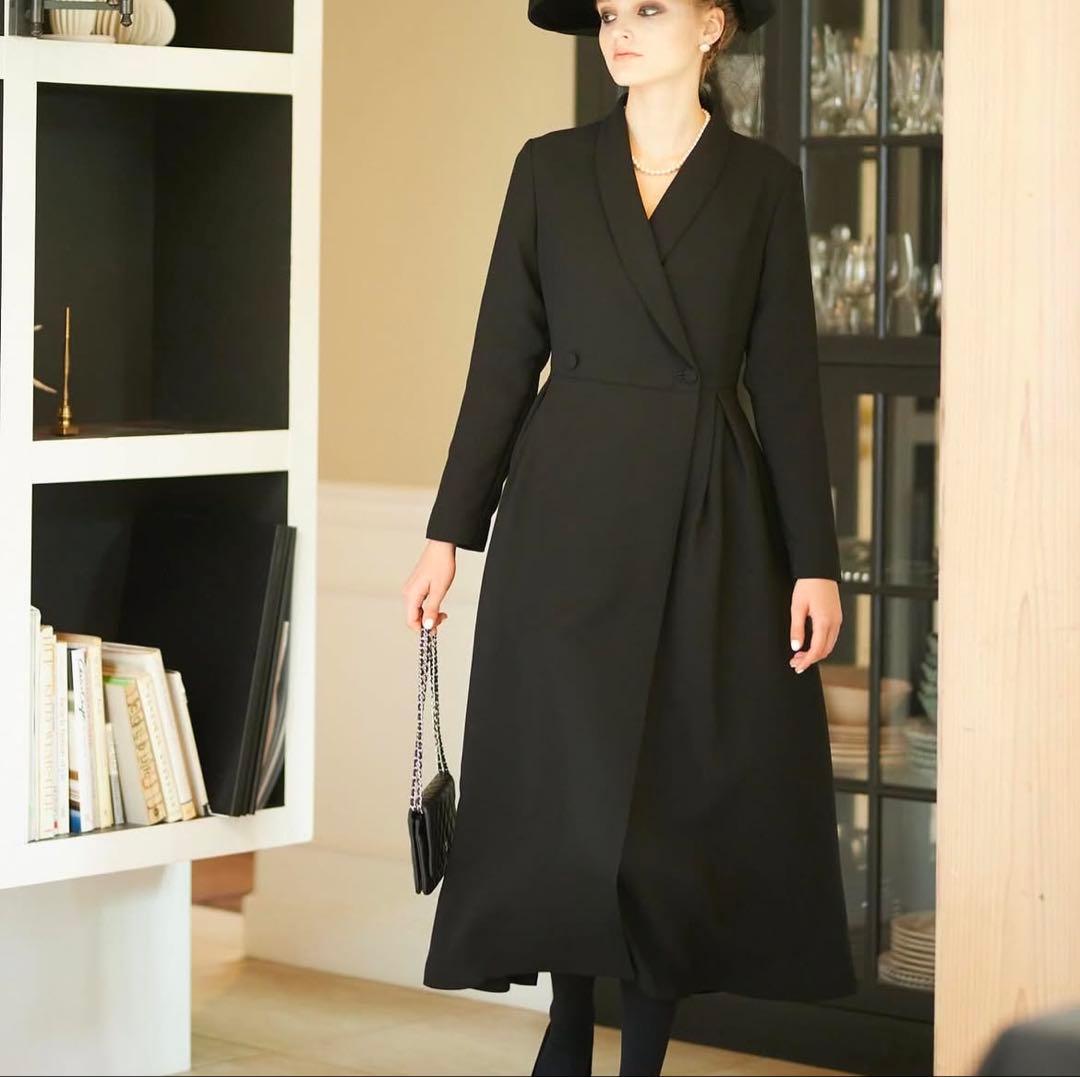 ツルバイマリコオイカワ ブラックフォーマル acacia 黒ワンピース