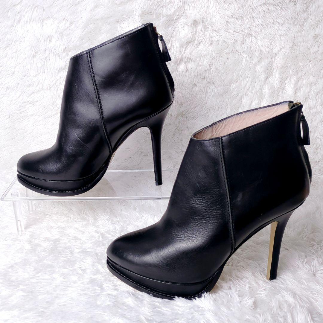 Max&Co マックスアンドコー 本革 ピンヒール ショートブーツ 黒 ブラック