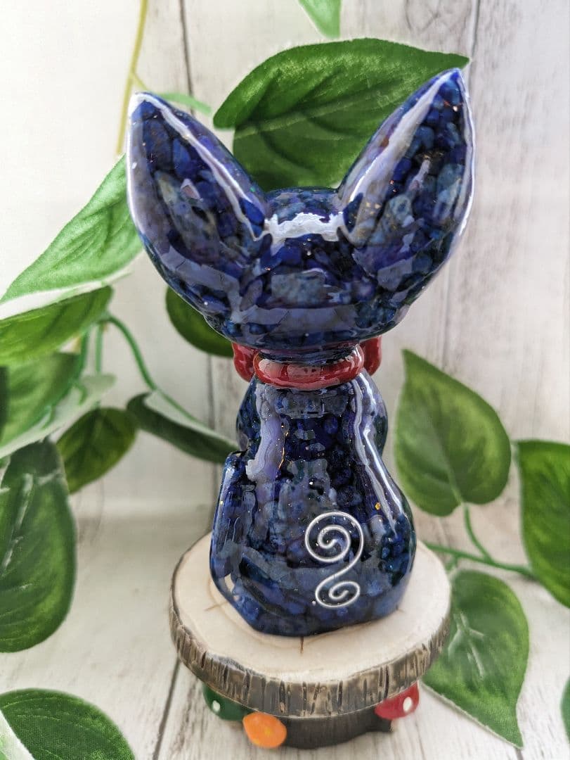 ひまわり様専用】ラピスラズリのきつねさん形オルゴナイト☆他2点