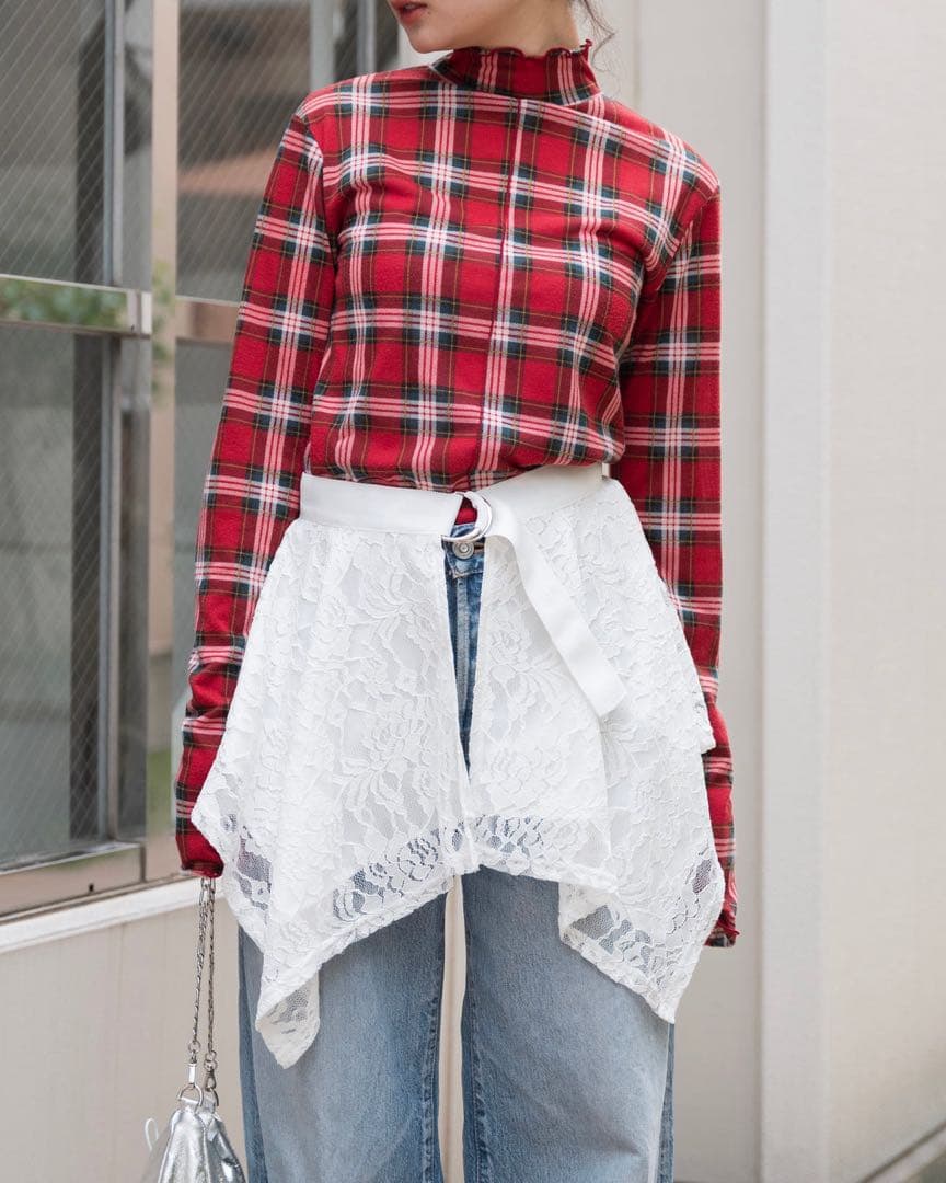 poppy あさぎーにょ CHECK TURTLE TOPS - メルカリ