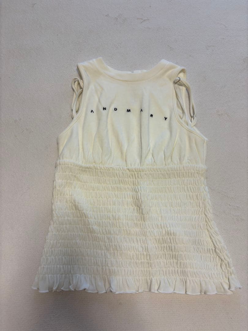 Andmary Ami shirring logo tops - メルカリ