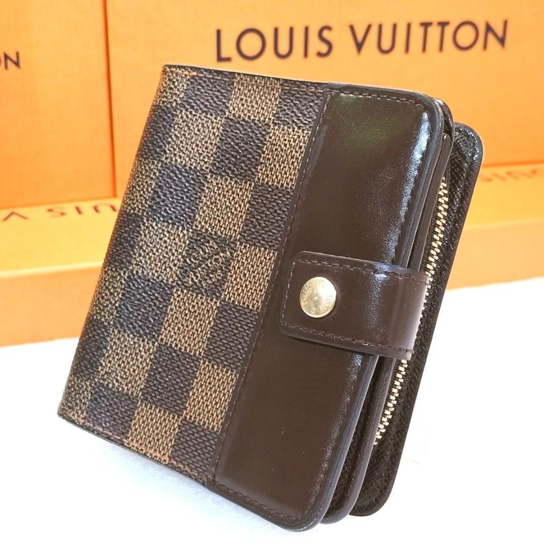 美品】ルイヴィトン ダミエ コンパクトジップ 二つ折り財布 正規品