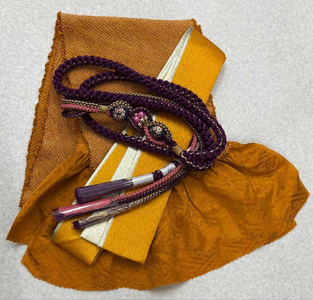 振り袖 フルセット 浜ちりめん 別誂長襦袢 深緑 個性的 友禅 成人式