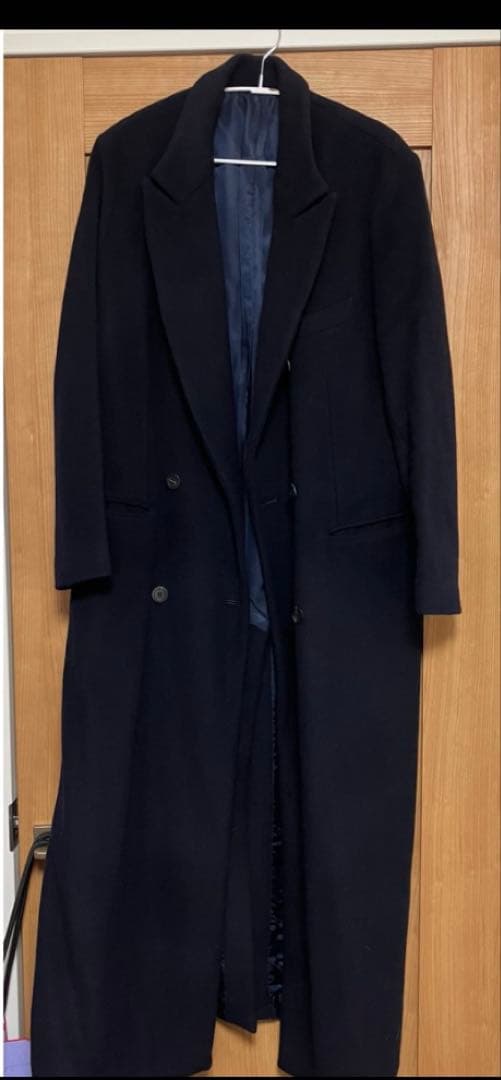 最終値下げドゥーズィエムクラス マキシ丈 ダブル コート ネイビー人気