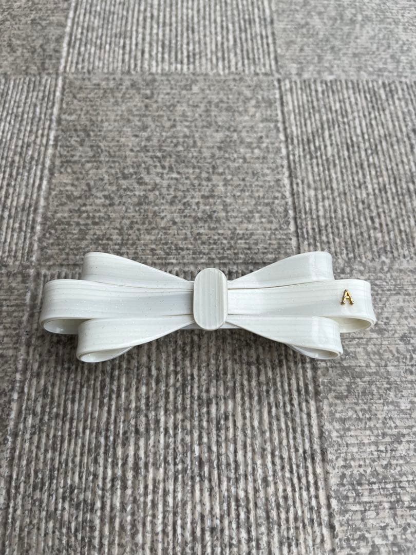 アレクサンドルドゥパリ ヘアアクセサリー　ホワイトリボン ALEXANDRE DE PARIS（アレクサンドル ドゥ パリ） アレクサンドル ドゥ