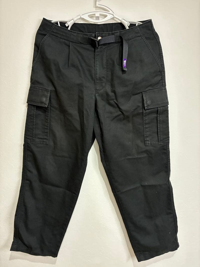 パープルレーベル ストレッチツイルカーゴパンツ 黒 32 - メルカリ