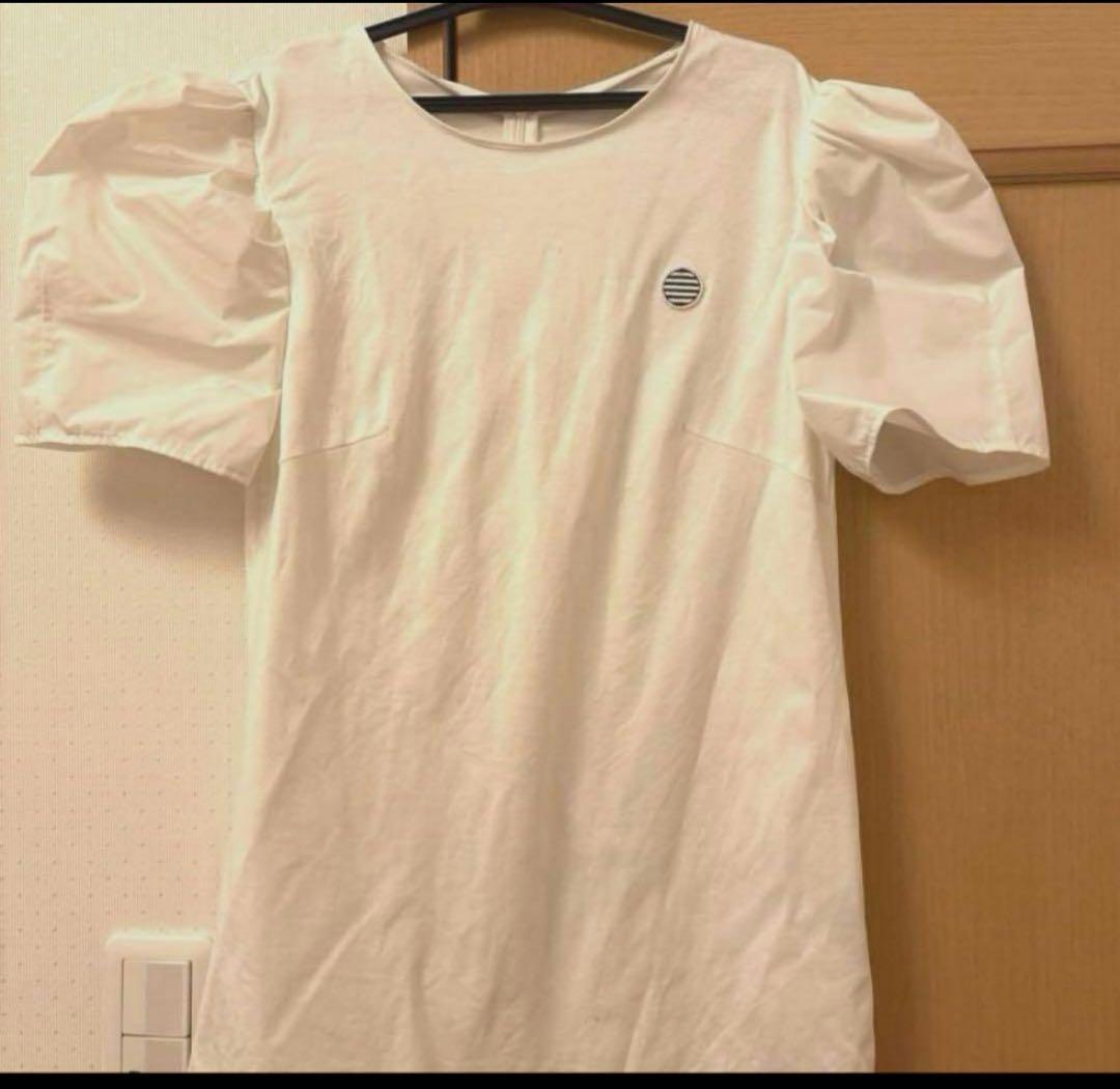 ボーダーズアットバルコニー ホワイト パフスリーブ Tシャツ 38 - メルカリ