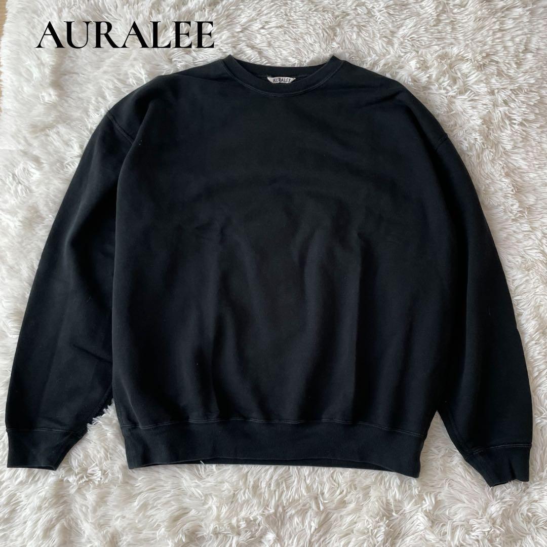 美品 AURALEE オーラリー スウェット トレーナー ブラック サイズ4