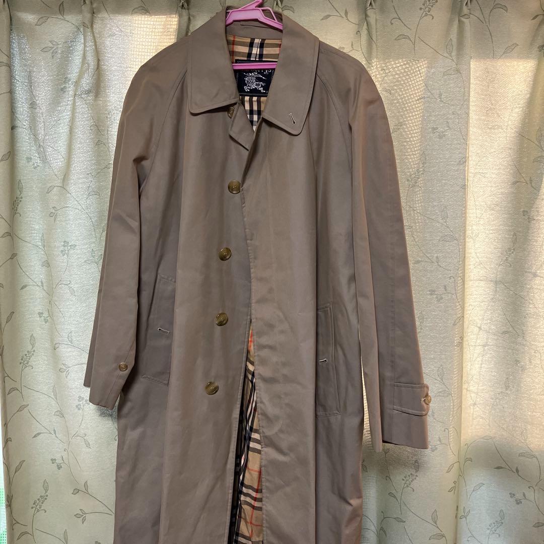 マキシ丈 バーバリー ステンカラーコート ノバチェック - メルカリ