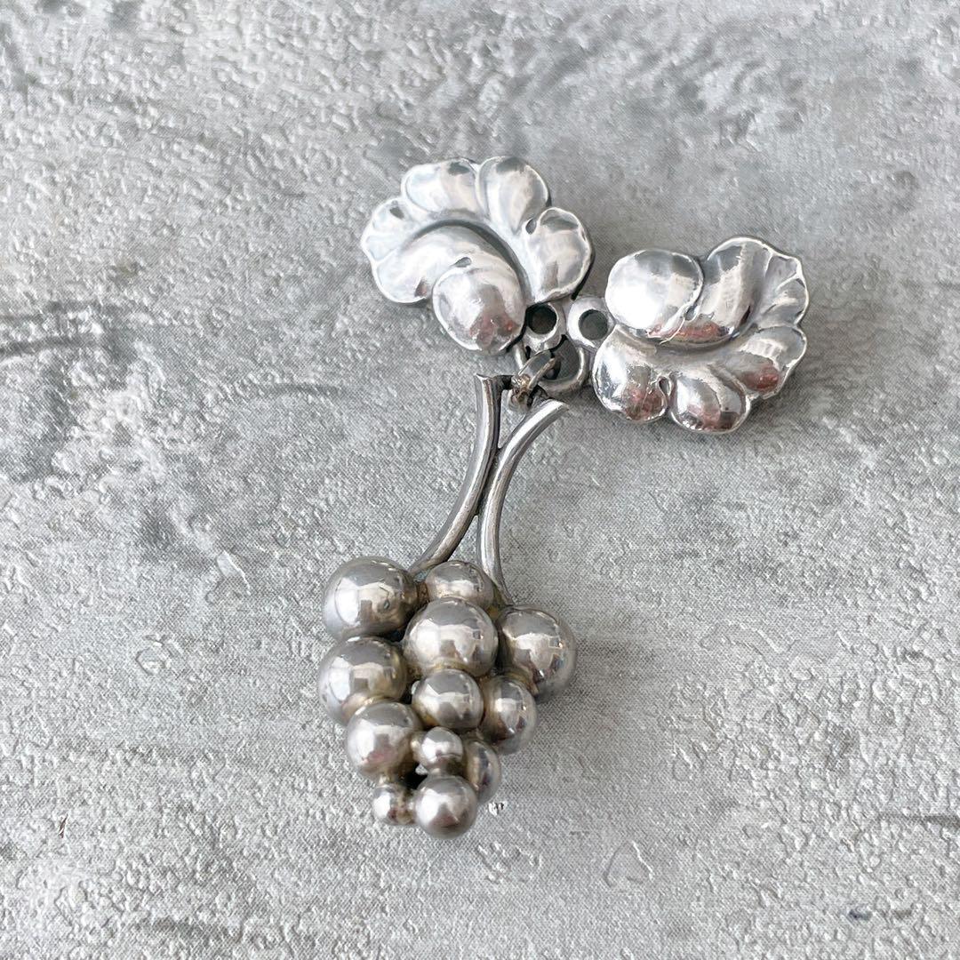 廃盤 希少】 ジョージジェンセン 217A ブローチ ムーンライト シルバ