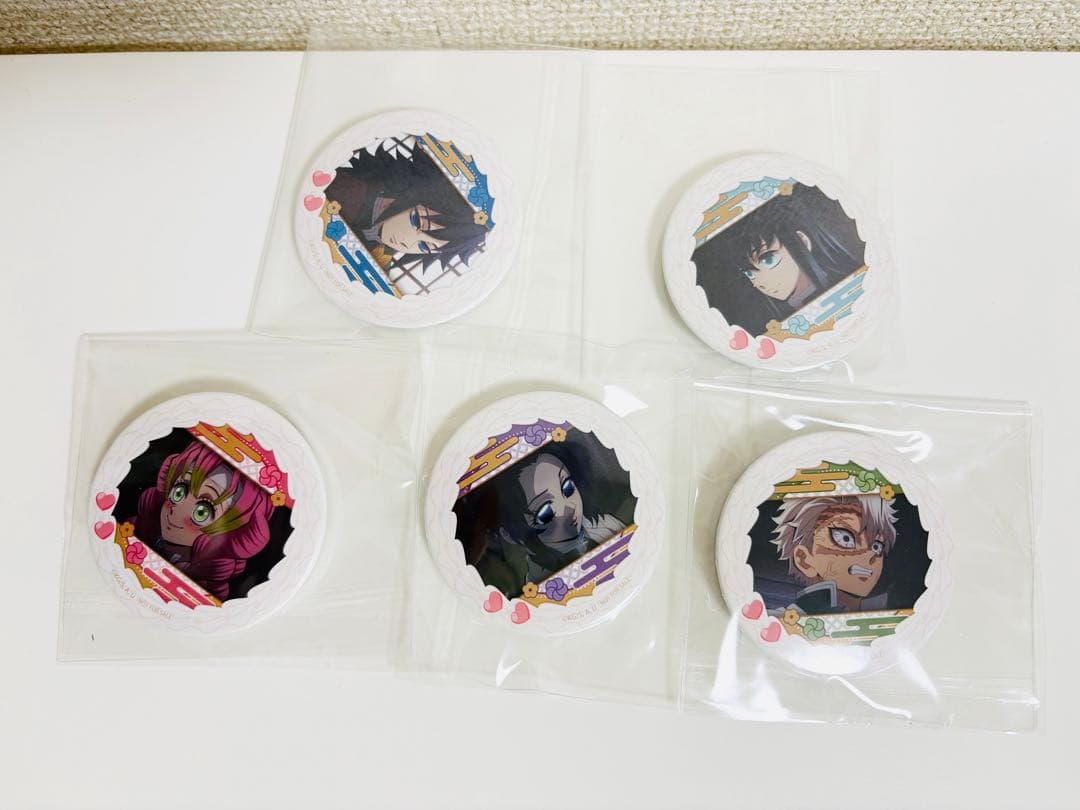 冨岡義勇　時透無一郎　プリロール　缶バッジ　不死川実弥 胡蝶しのぶ　甘露寺 蜜璃 プリケーキ2025（冨岡義勇&胡蝶しのぶ&時透無一郎&甘露寺蜜璃&伊黒小芭