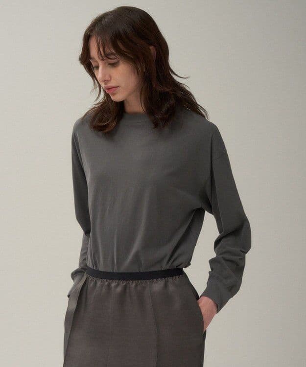 【新品タグ付き】ATON ロングスリーブTシャツ チャコールグレー 38 新品タグ付き】ATON ロングスリーブTシャツ チャコールグレー 38の通販