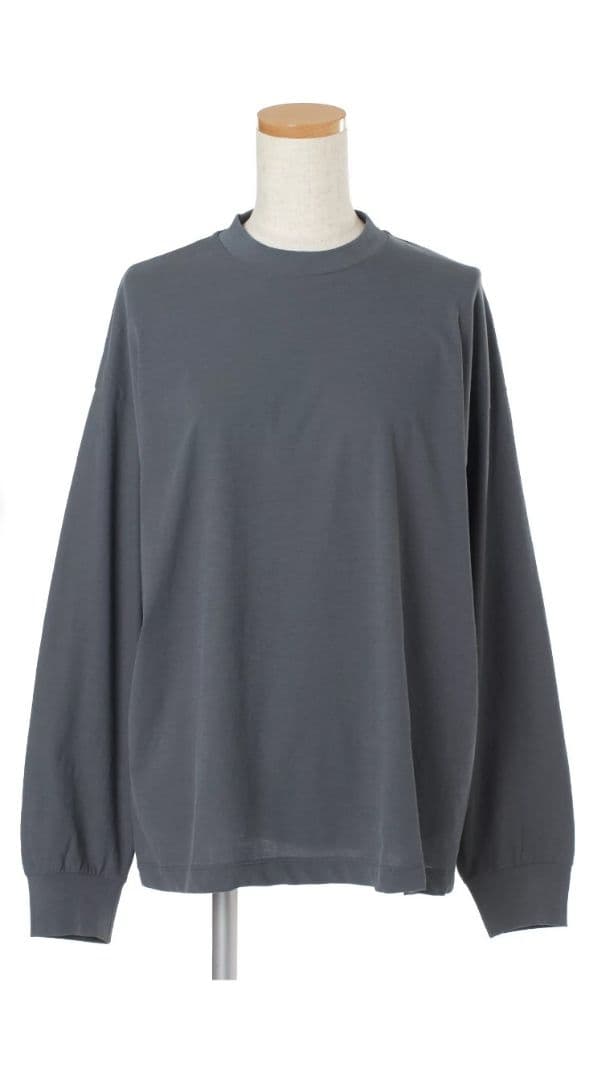新品タグ付き】ATON ロングスリーブTシャツ チャコールグレー 38の通販