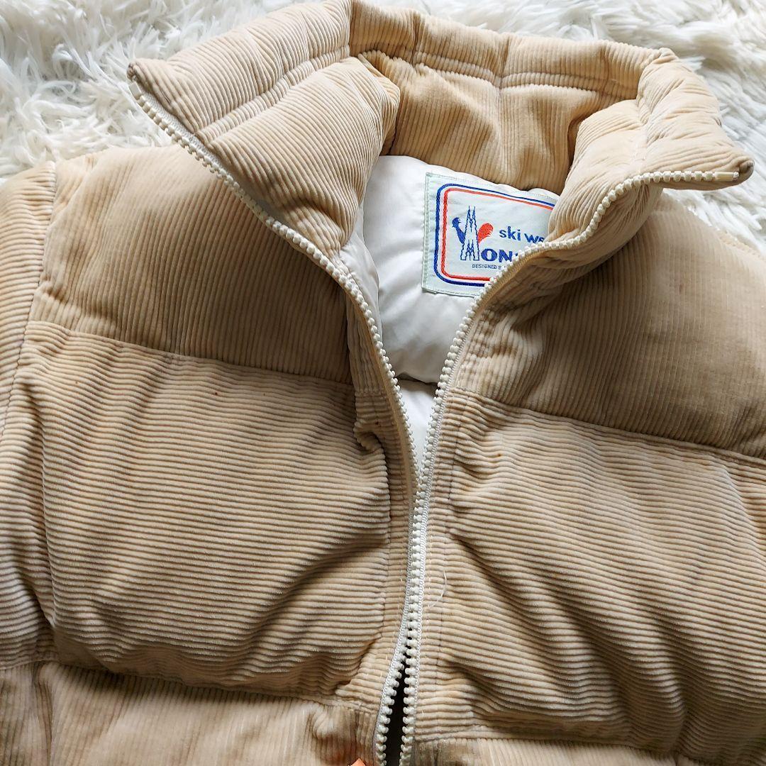 希少 モンクレール アシックス社 ヴィンテージ コーデュロイ ダウン