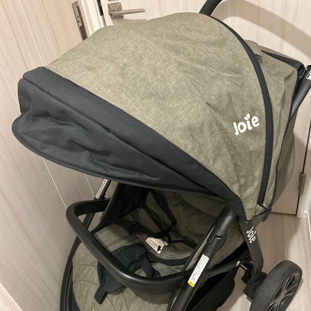 引き取り歓迎！レインカバーとうまけつき。Joie ベビーカー グリーン