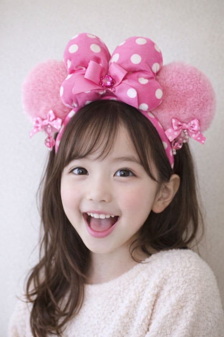 ディズニー カチューシャ ピンク ミニー イヤリング パルパルーザ 水玉