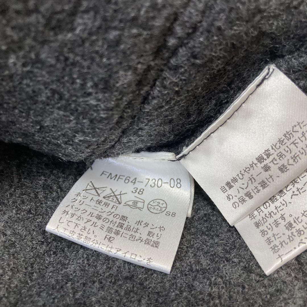 バーバリーブルーレーベル ウール ワンピース リブ ノースリーブ 銀