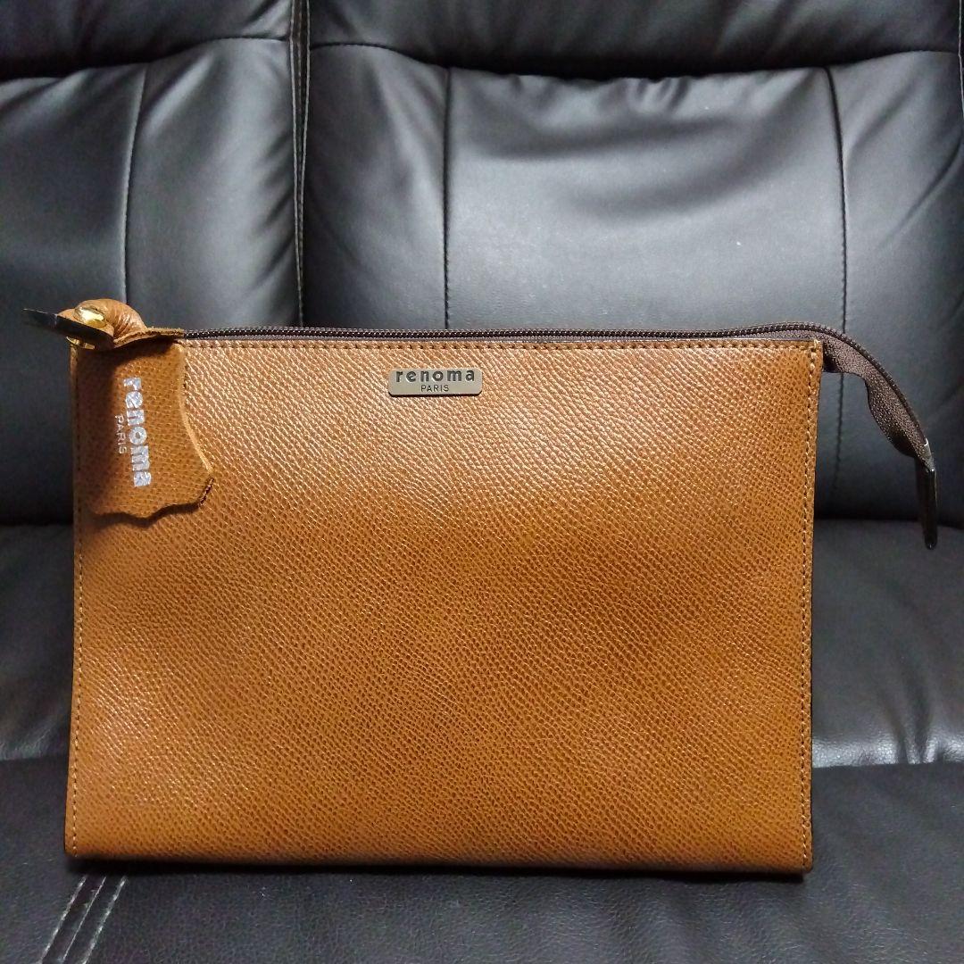 超希少本革極美品❕️】renoma レノマ ブラウン クラッチバッグ - メルカリ