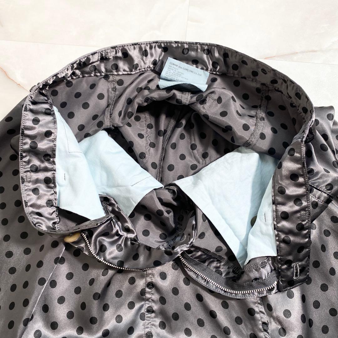 A17262 美品 コムデギャルソン ドット柄 サテンサルエルハーフパンツ