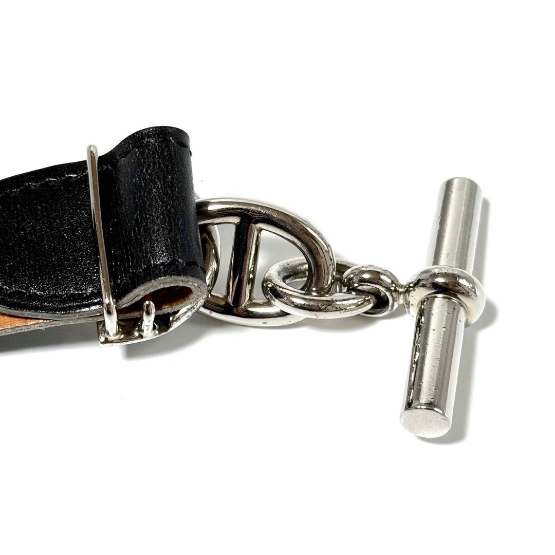 希少 HERMES エルメス マルジェラ期 ベルト シェーヌダンクル レザー