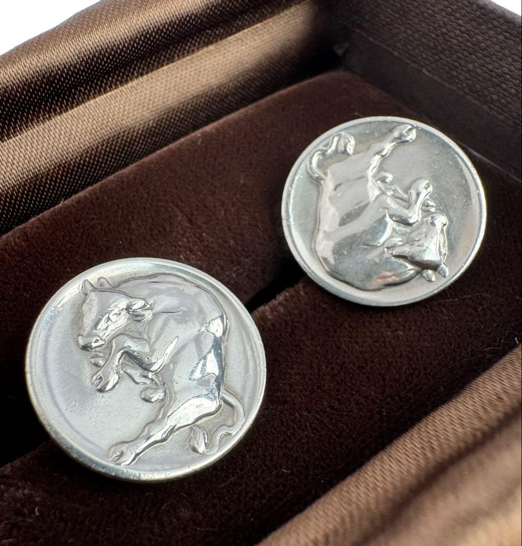 ジョージジェンセン カフスボタン 70 ラウンド 牛 SV925 Bull - メルカリ