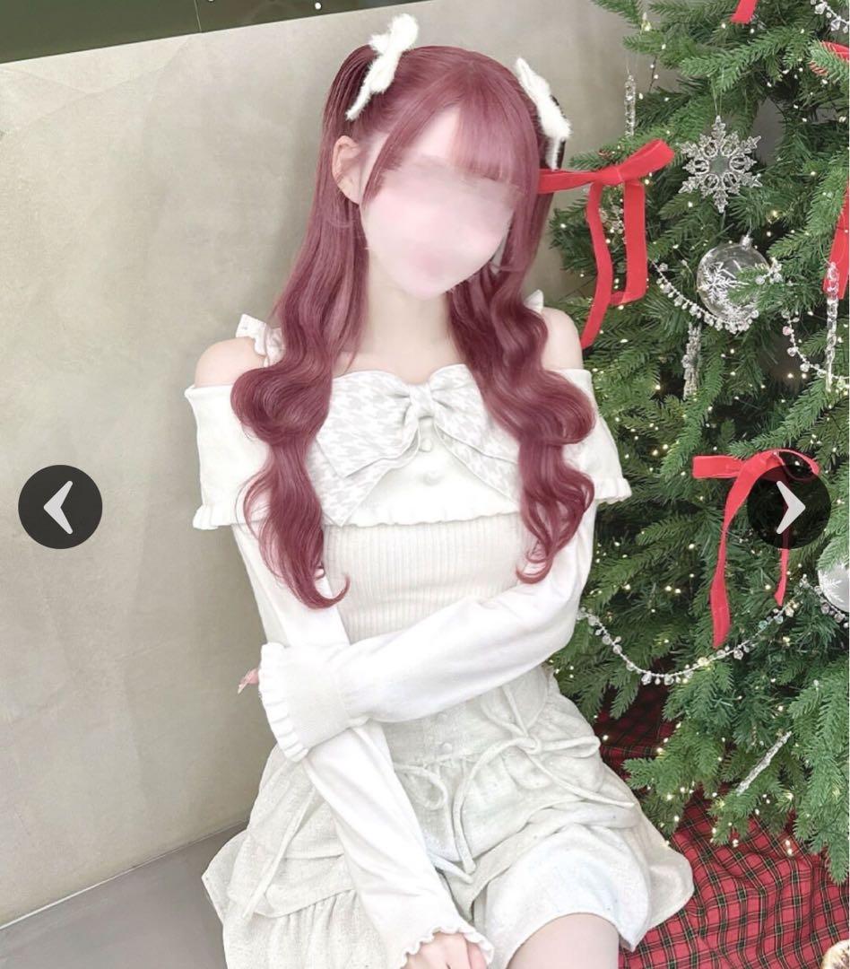 ハニーミュウ ビッグリボンオフショルニットトップス ホワイト - メルカリ