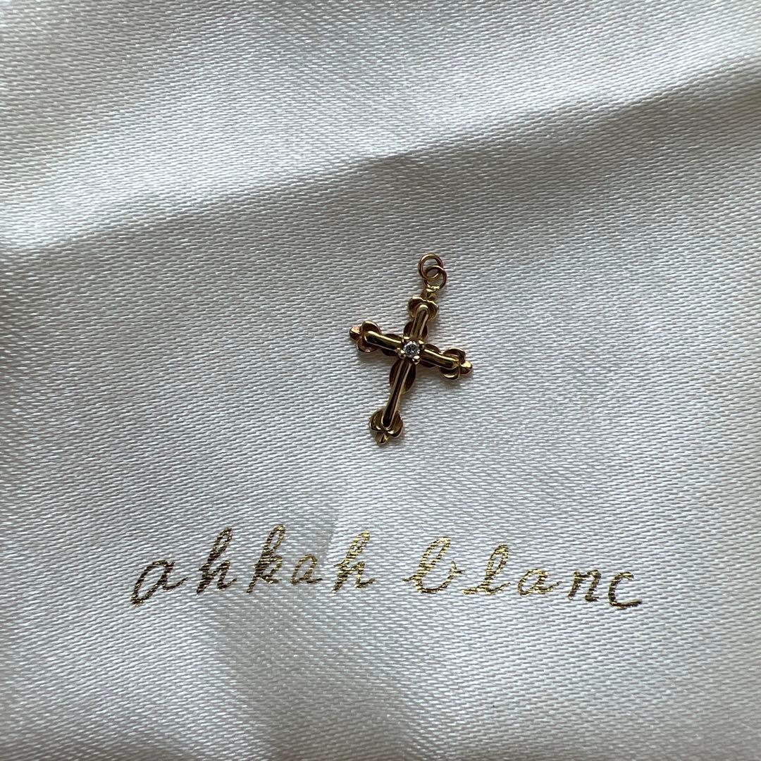 訳ありahkah blanc K18YG ミュゼクロス ネックレス - メルカリ