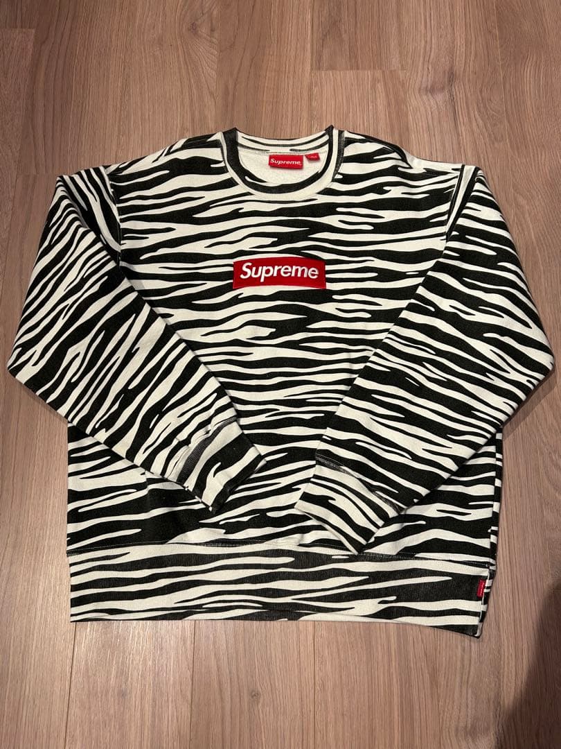 Supreme Box Logo Crewneck Zebra Sサイズ Supreme - SUPREME BOX LOGO CREWNECK ZEBRAの通販 by みー's shop