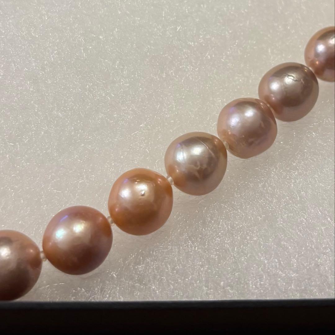 有核淡水真珠ナチュラルラベンダー Pt950ペンダントトップ 有核淡水