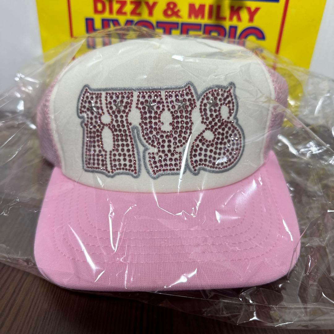 ヒステリックグラマー メッシュキャップ ピンク スタッズ(正規品
