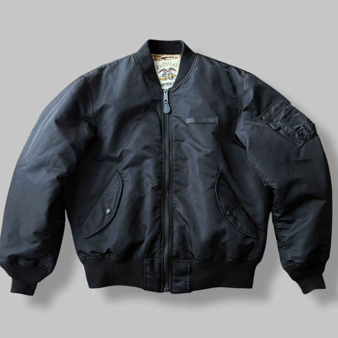 AVIREX MA-1 フライトジャケット 50周年 ビッグロゴ 地図裏地 XL