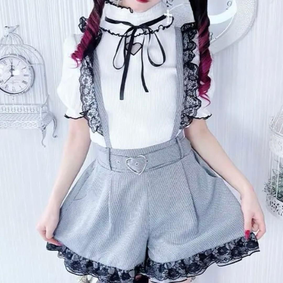 MARS】ハートバックルショートパンツ サスペンダー付き - メルカリ