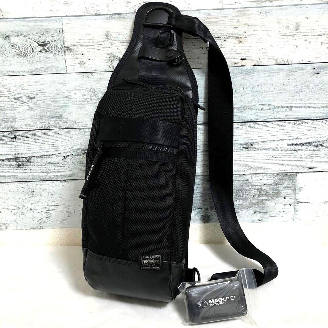 未使用級✨ポーターヒート スリングショルダー ボディバッグ マグライト ブラック HEAT(ヒート) SLING SHOULDER BAG | 吉田カバンホームページ | YOSHIDA