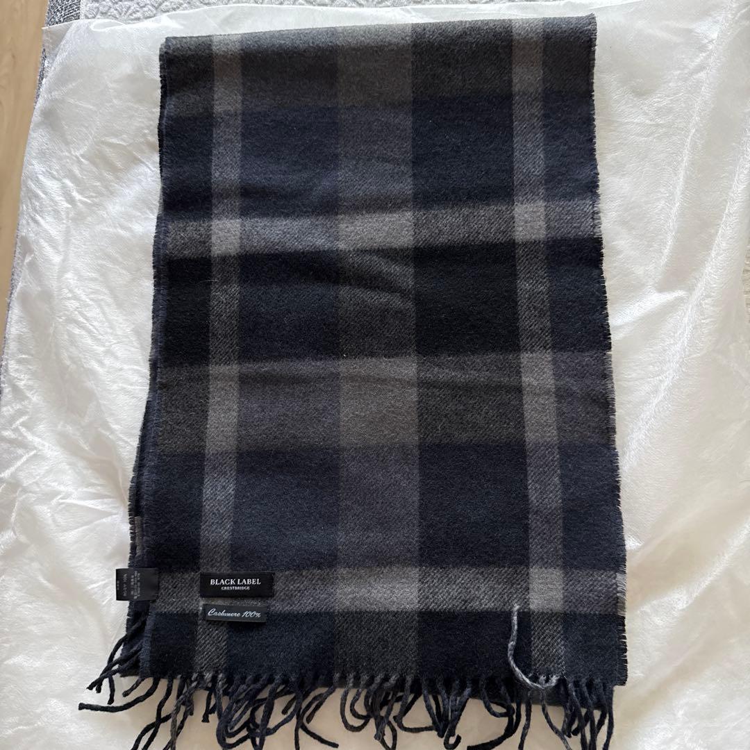 新品タグ付】BLACK LABEL カシミヤ100% チェックマフラー - メルカリ