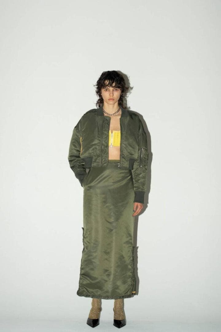 ODAKHA オダカ 24AW サイドジップナイロンロングスカート