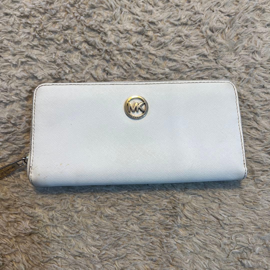 MICHEAL KORS マイケルコース レザー 長財布 白 - メルカリ