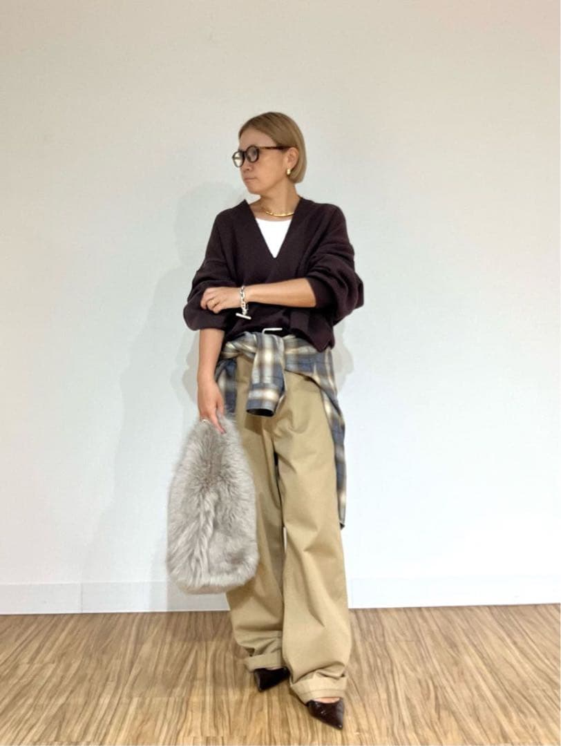 美品】2025 WhimGazetteバイオ加工チノパンツ